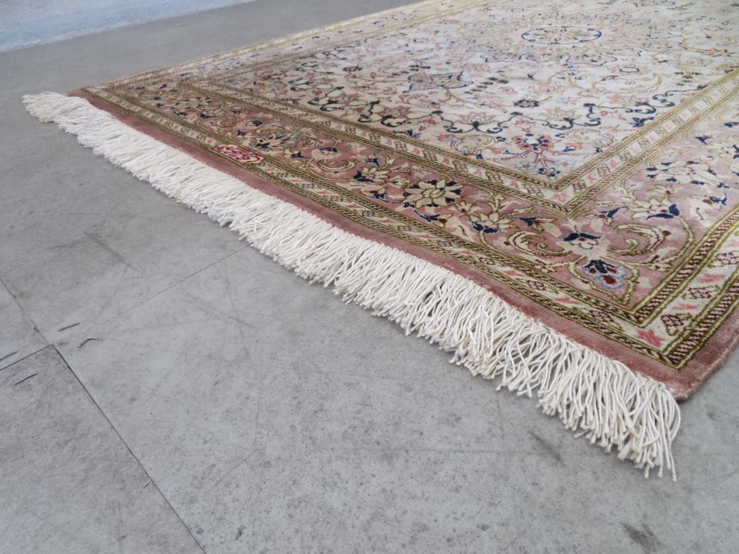 ■P042■美品■ペルシャ絨毯■イラン■クム産■高級■カーペット■ラグ