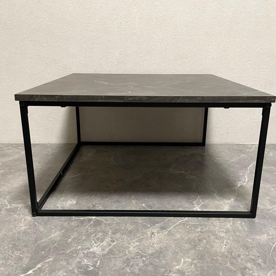 【美品】LOWYA ロウヤ 大理石柄 ネストテーブル　ローテーブル