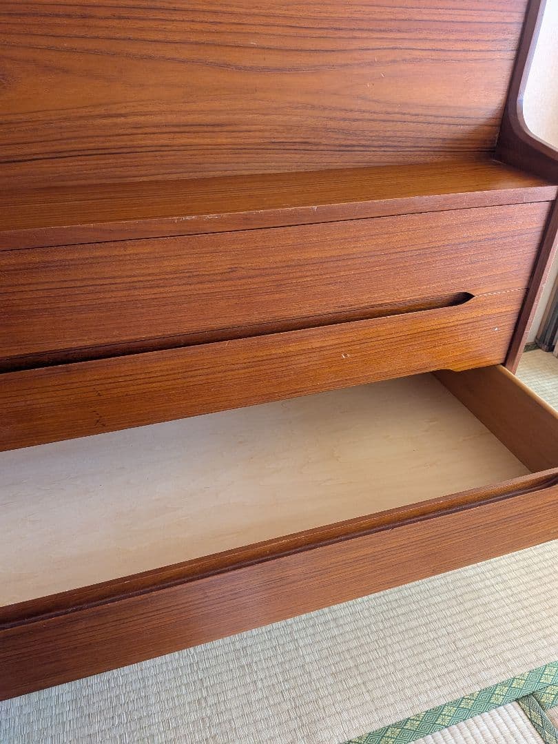 木製デスク 収納付き　ライティングビューロー