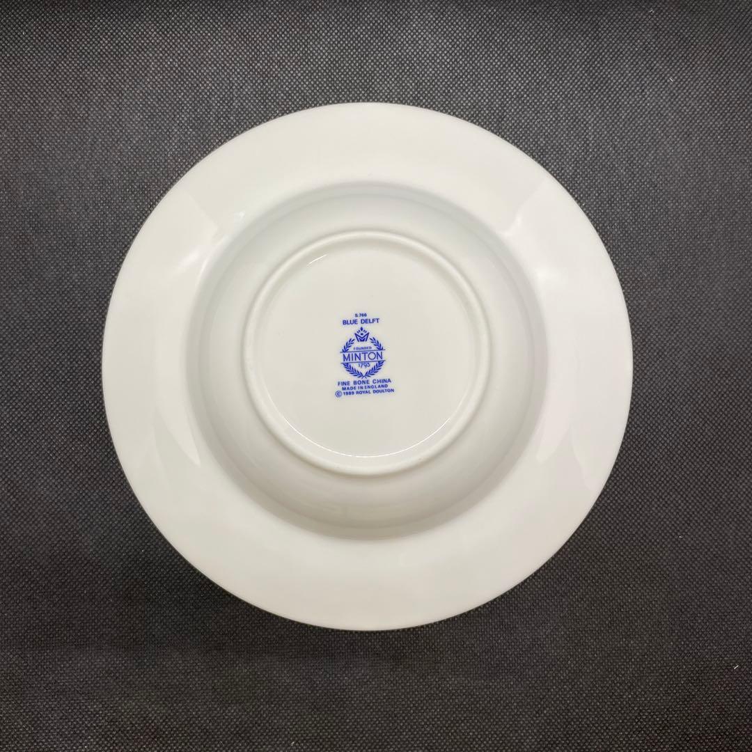 ミントン　ブルーデルフト　リムスーププレート　5枚セット