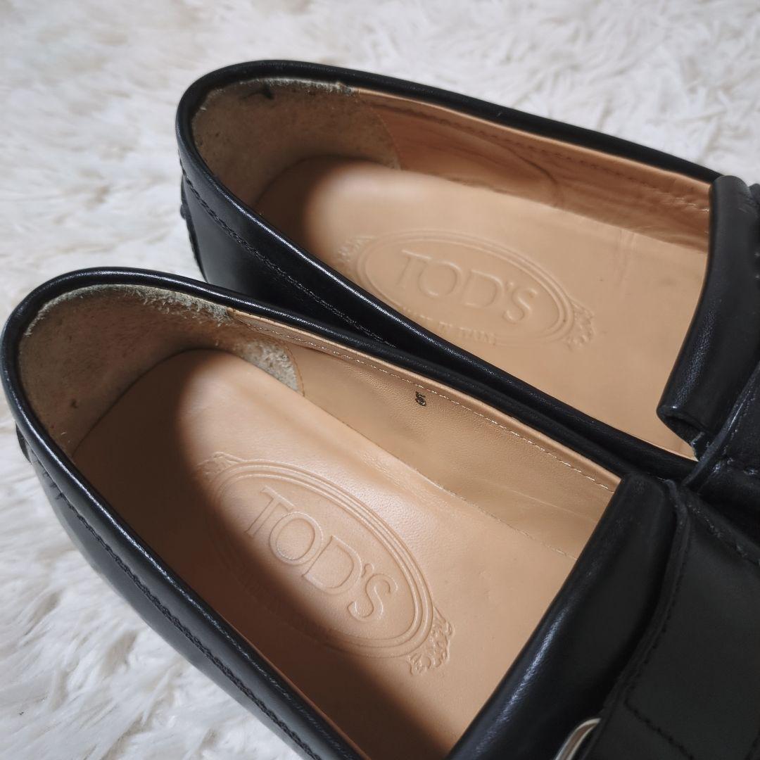 美品！TOD'S　レザービットローファー　24cm　ブラック