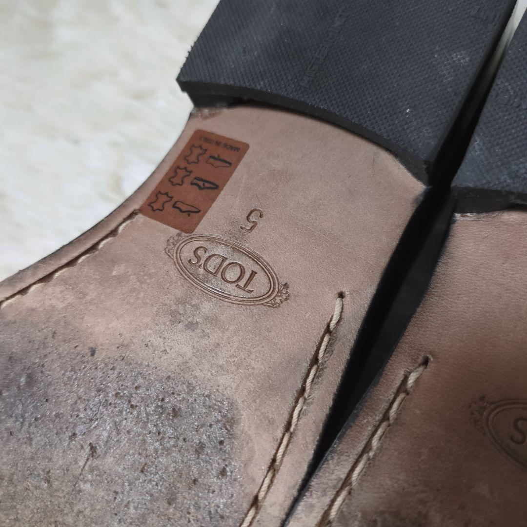 美品！TOD'S　レザービットローファー　24cm　ブラック