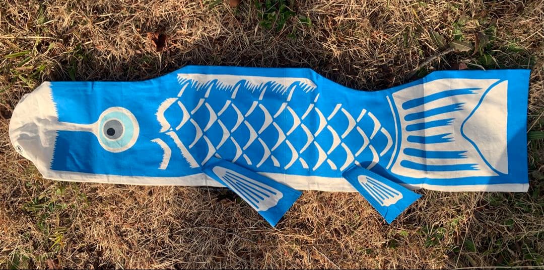 歌川広重「名所江戸百景　水道橋駿河台」手染め豆広重鯉1.1m子鯉青セット鯉のぼり