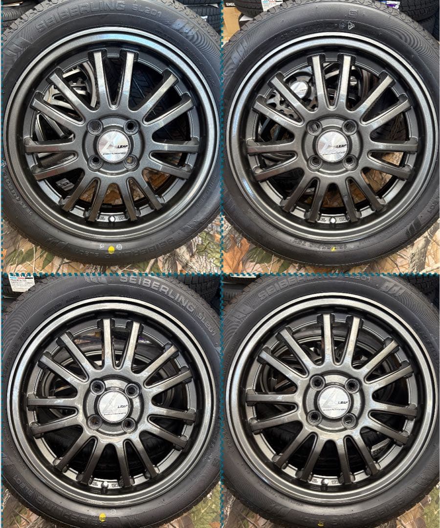 「専用」㊸165/55R15新品タイヤ4本と中古美品ホイールと新品ナット付き