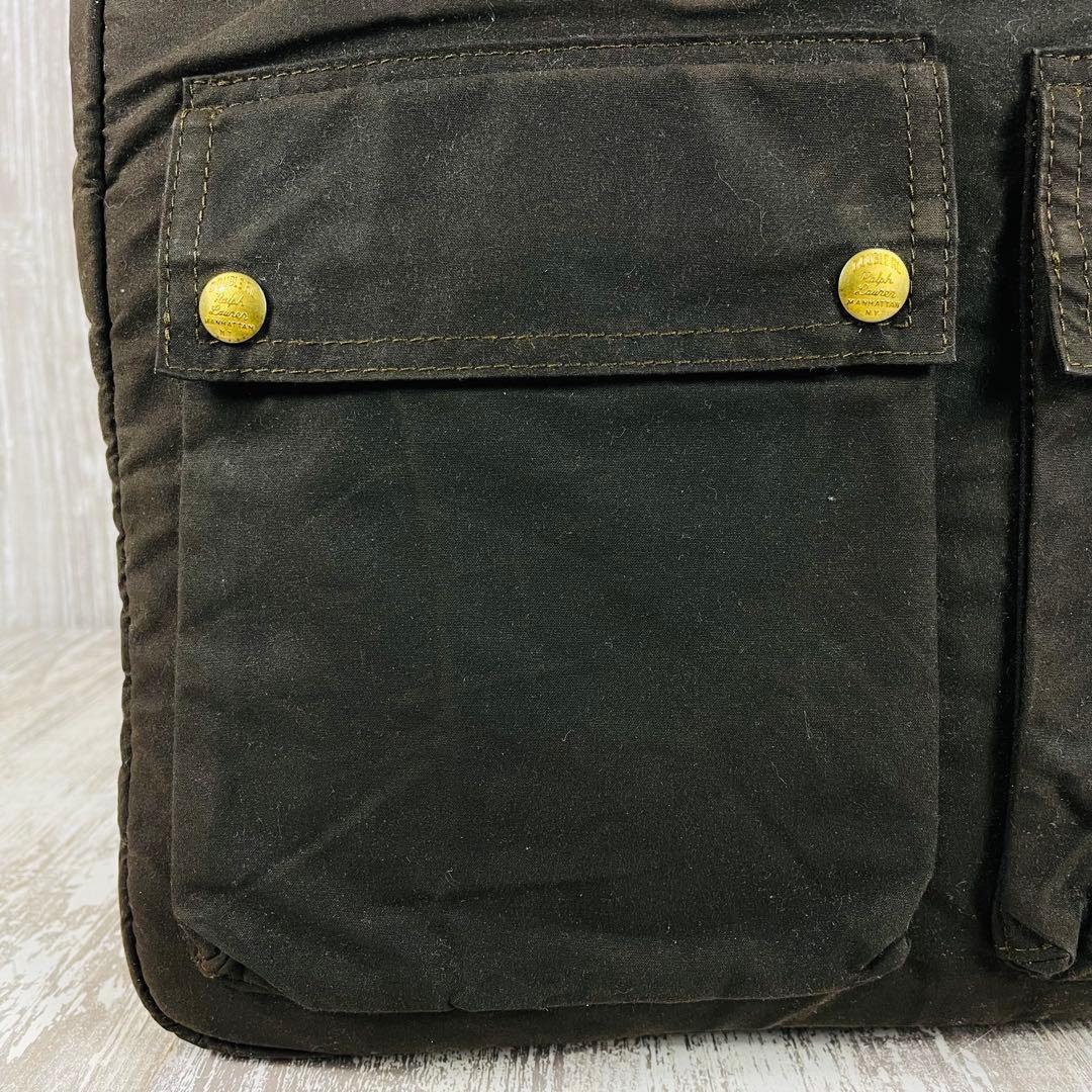 【希少】RRLダブルアールエル　ワックスドキャンバス　ブリーフケース【2way】