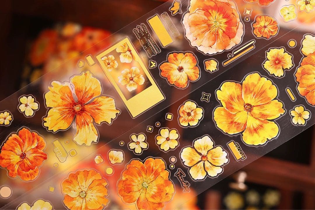 ⭐️SALE⭐️小白家文創《鎏金漫漫》海外マスキングテープ マステ 【2749】