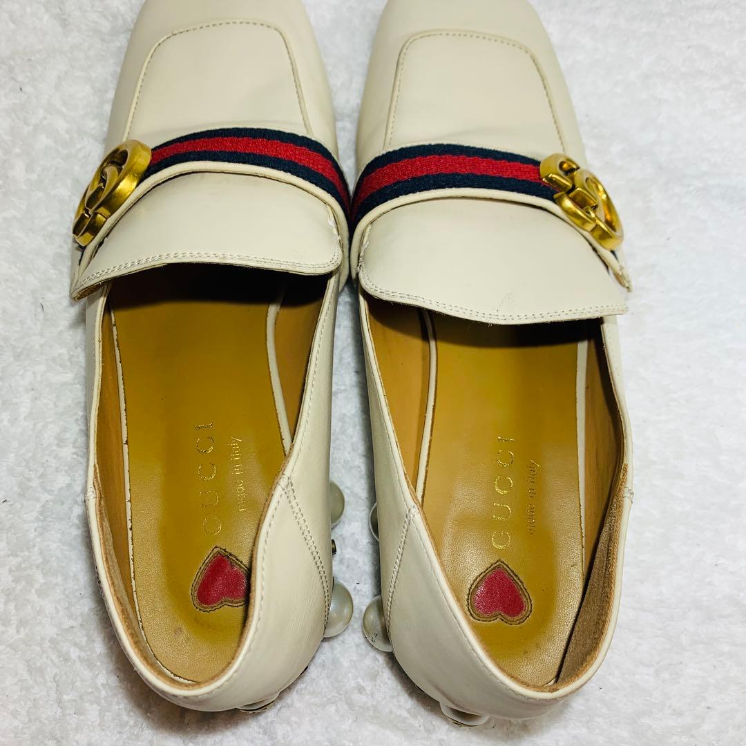 ⭐️Gucci グッチ パンプス パール ホワイト 38(25cm)