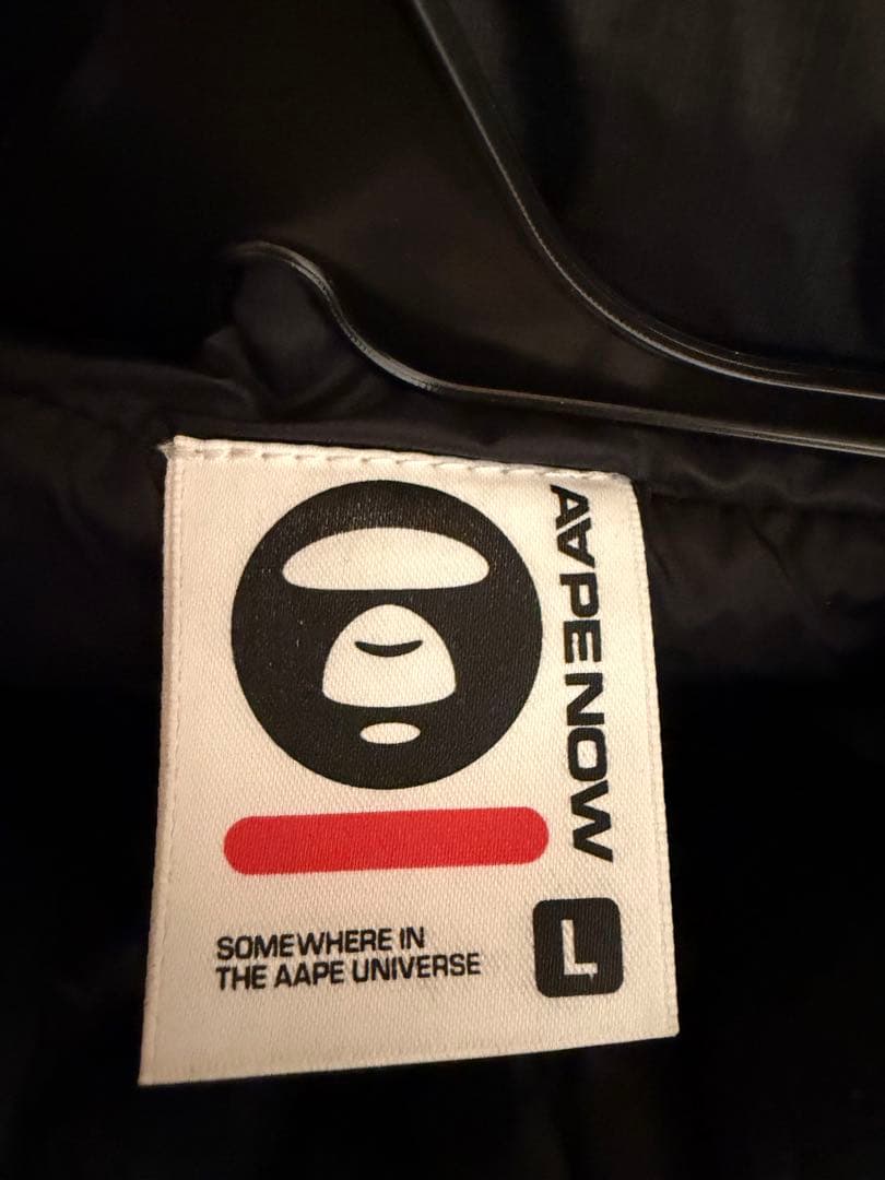 ※Yuji AAPE NOW ダウンベスト Lサイズ ブラック