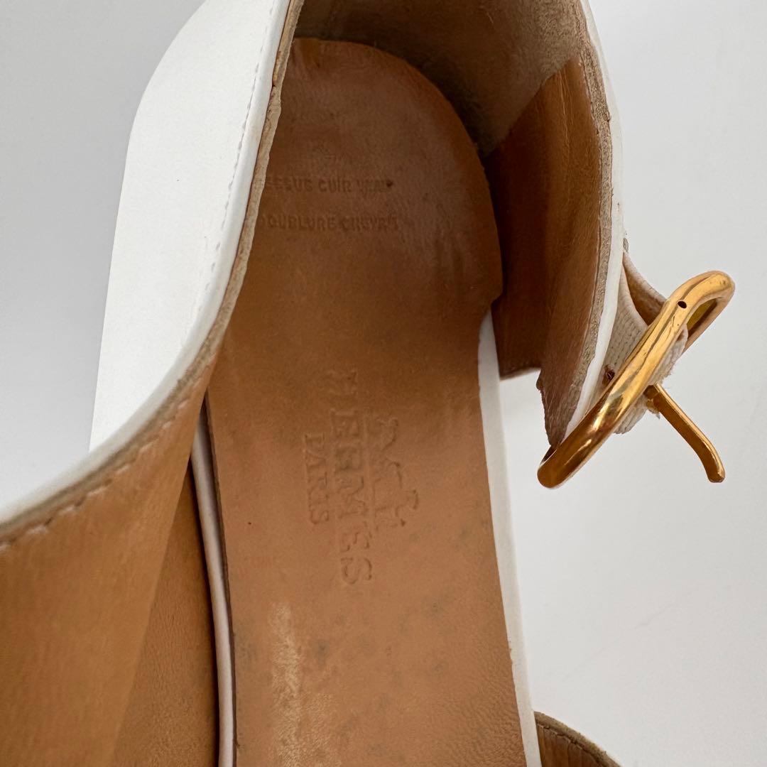 HERMES エルメス ストラップ サンダル 36 ハーフ