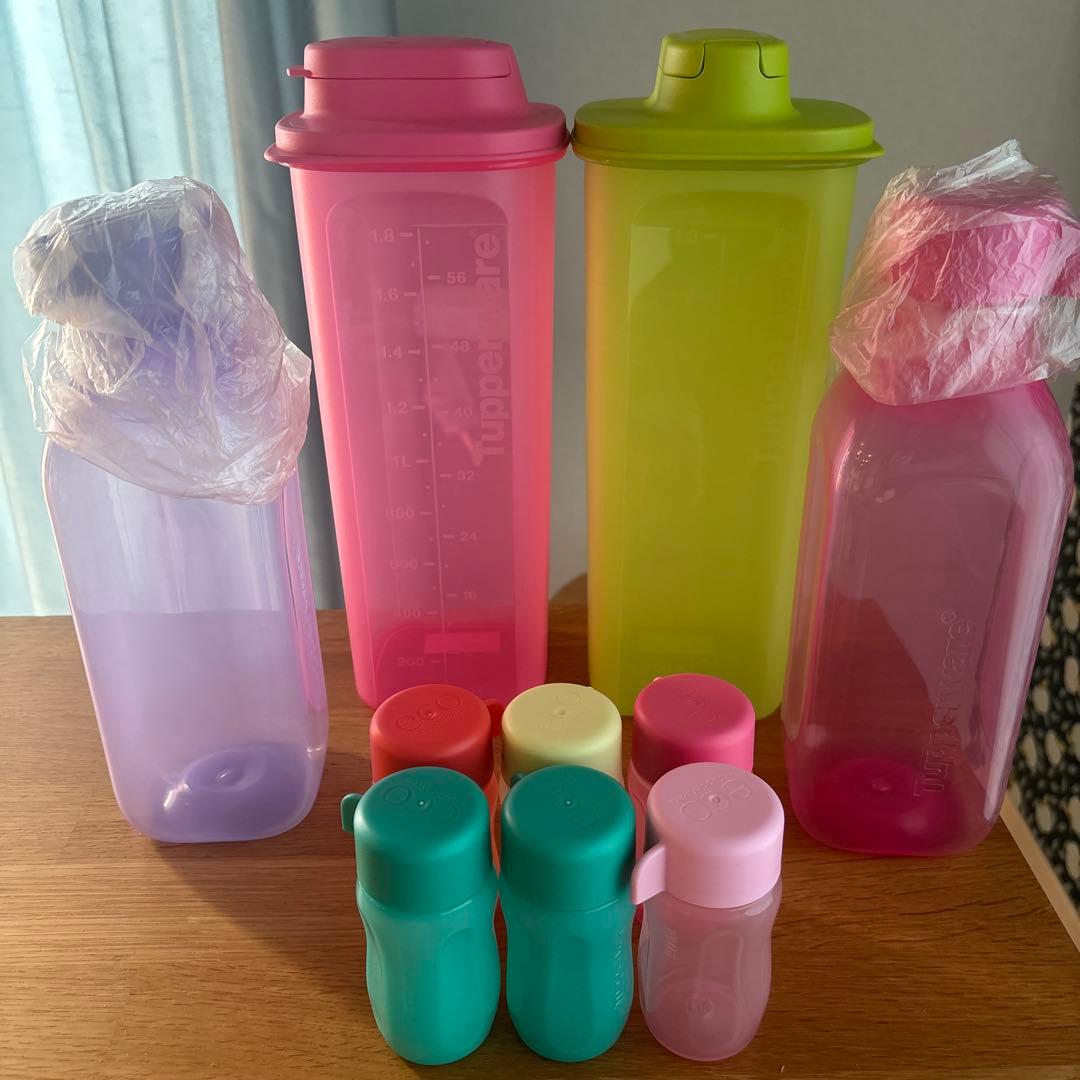 [ねこ饅頭]カラフル水筒4点セット 1.6L