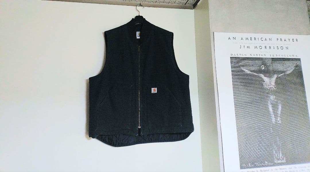 ⬛Carhartt ダック ベストUSED旧タグ【黒】