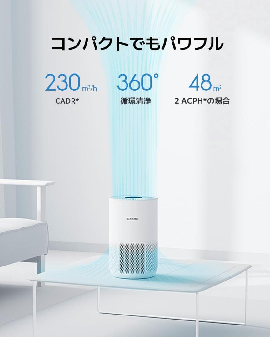 Xiaomiスマート空気清浄機 4 Compact 16.5畳対応