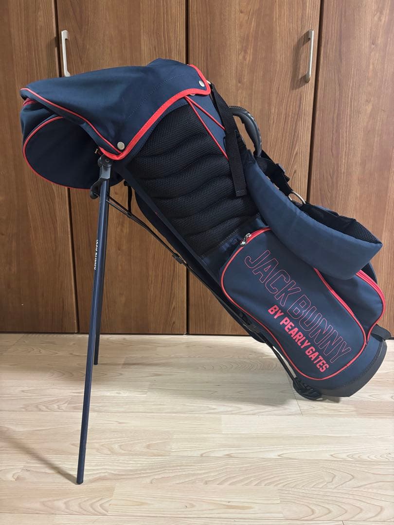 JACK BUNNY スタンドゴルフバッグ ネイビー レッド