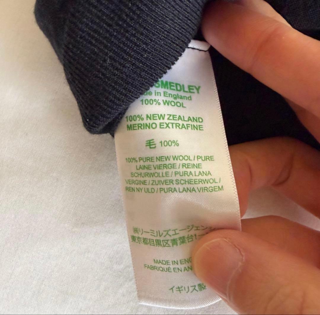 ジョンスメドレー 30G モックネック S ブラック