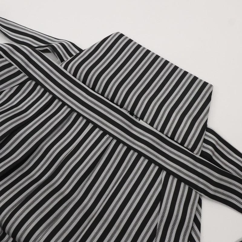 aloha【七五三】羽織袴小物＊5歳男児 縞 黒 グレー 着物 9RH13