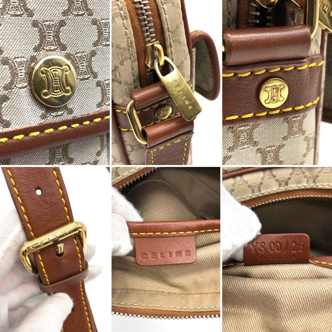 ✨極希少✨セリーヌ ショルダーバッグ マカダム トリオンフ キャンバス レザー