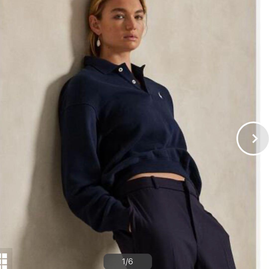 ポロラルフローレン　ロゴフリースポロカラープルオーバー