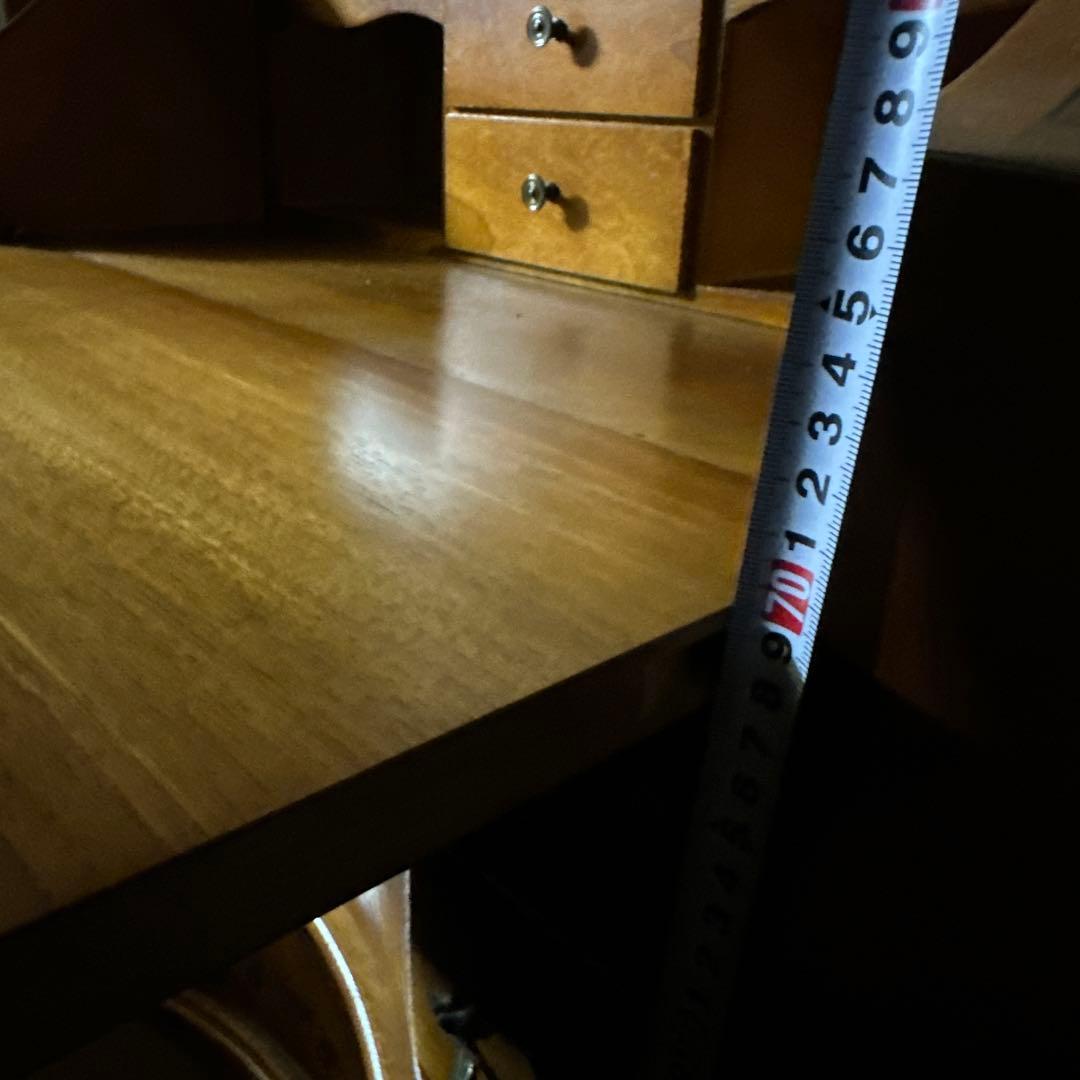 ITALY イタリア 象嵌彫ライティングビューロー 猫足 鍵付き　※i4※