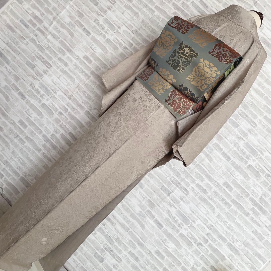 色無地　フルセット　松竹梅　吉祥二百撰　壽光織　シンプル　カジュアル　小紋　I9