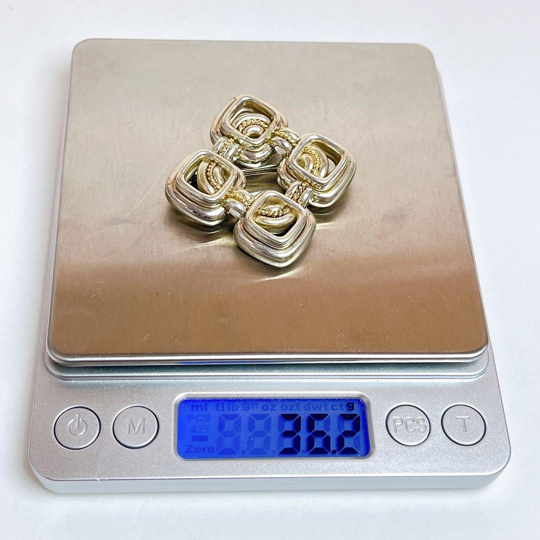 希少　ティファニー　ヴィンテージ　コンビ　ブローチ　925 750