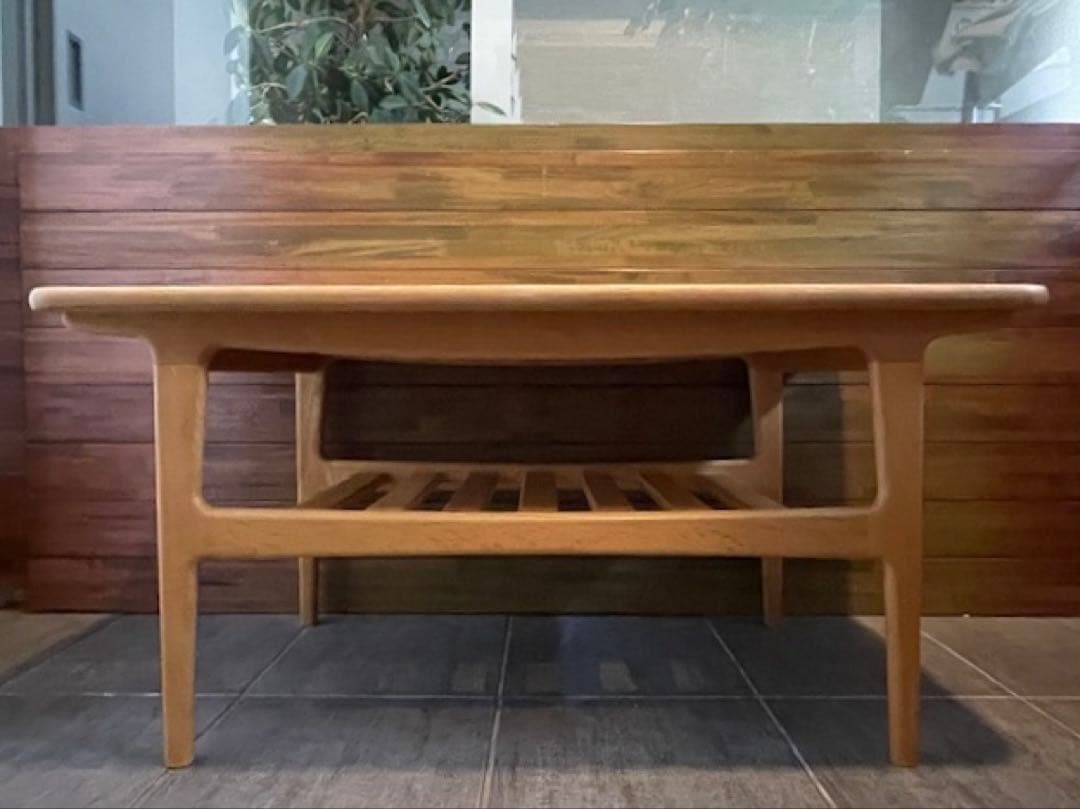 ■起立木工KIRITSU 無垢材オークリビングテーブル■天然木センターテーブル