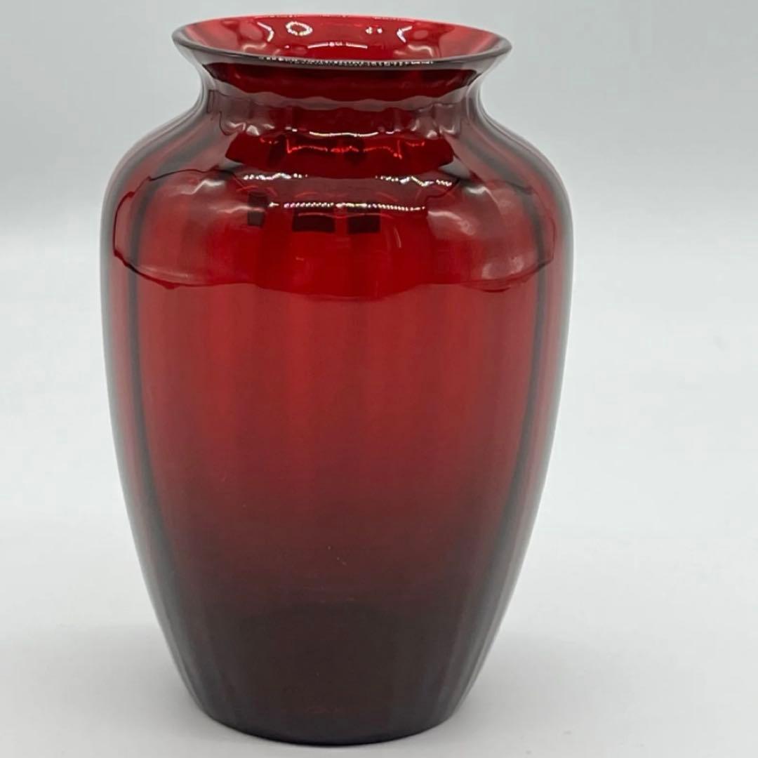 Baccarat フラワーベース バカラレッド 花瓶 赤 クリスタル バカラ