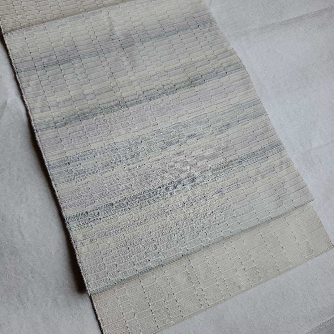 爽やかに締める　ロートン織　八寸名古屋帯