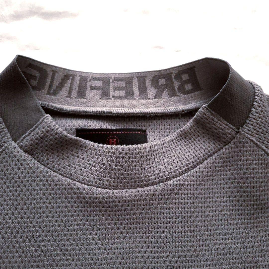 ブリーフィング LOGO BACK RIB LS MOCK NECK RF
