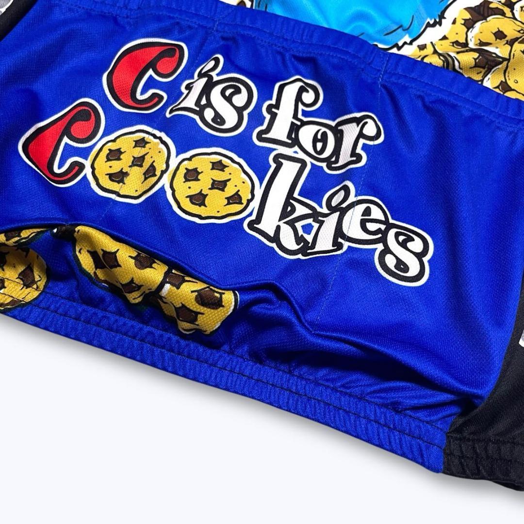 パールイズミ × セサミストリート クッキーモンスター サイクルジャージ XXS