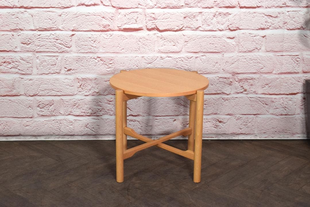 無印良品/良品計画/MUJI ブナ材サイドテーブル ラウンド/丸a