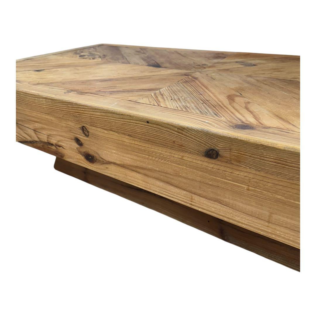 東谷　幅125㎝　天然木　ヘリンボーン　リビングテーブル　ダイニングテーブル