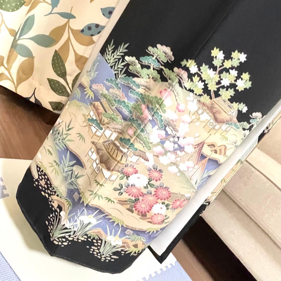 黒留袖 親族 結婚式 披露宴 母 袋帯 フルセット 袷 着物 和装 ウェディング