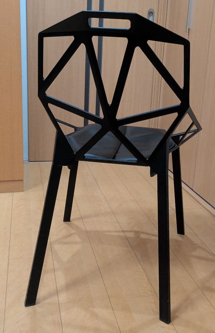 送込美品！MAGIS chair one革座面付きデザイナー椅子