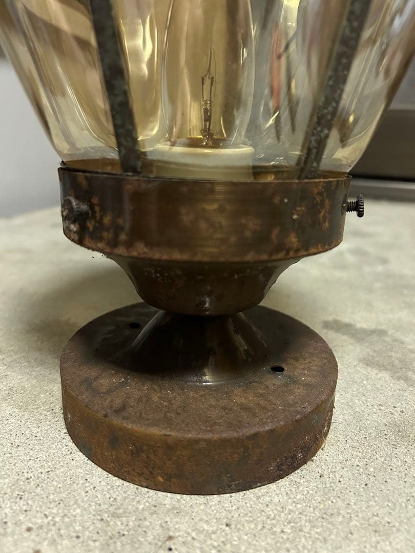 昭和レトロ　純喫茶　壁掛けでも天井でも　アンティーク　気球型ランプ