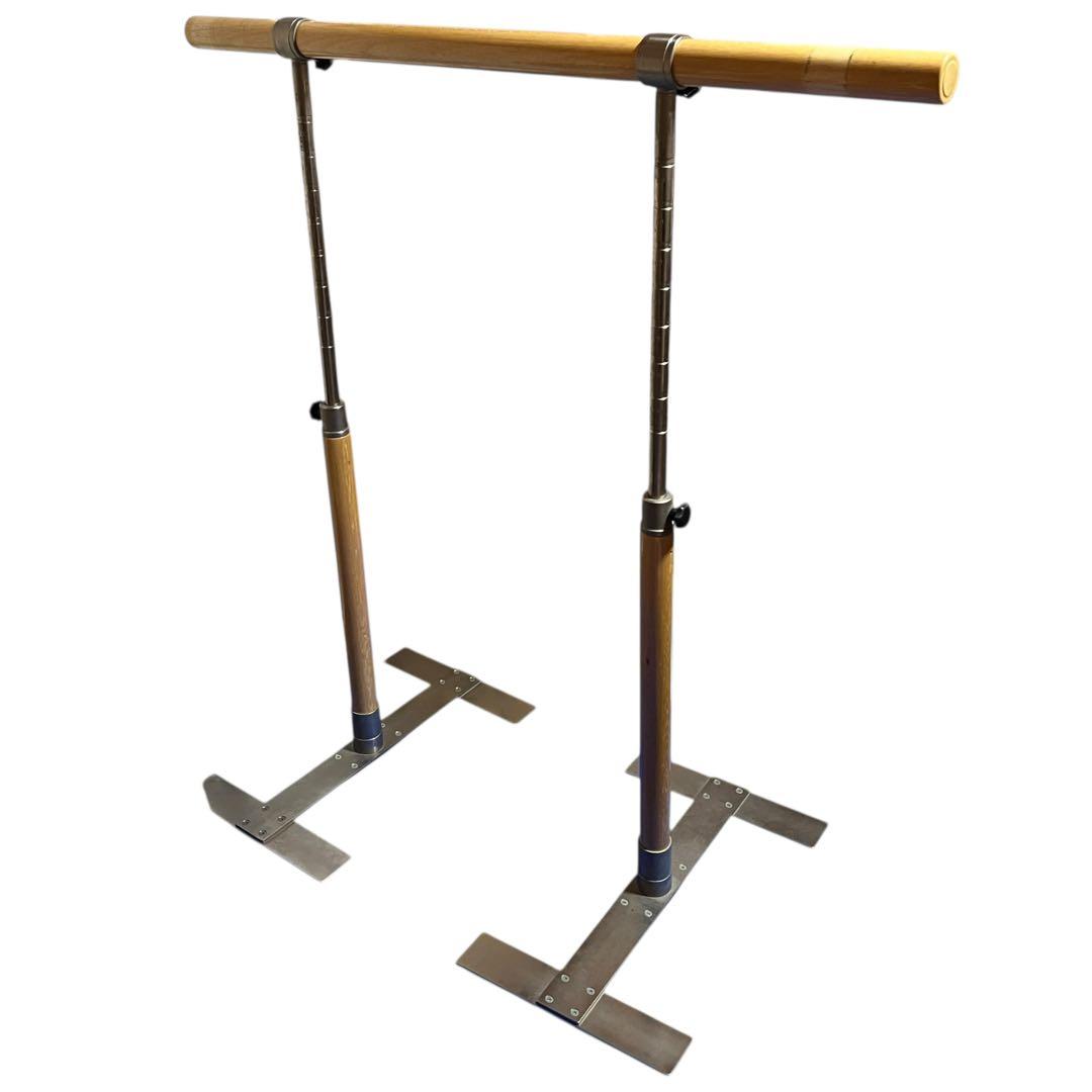 【送料込み】バレエバー 0.9m〜1.2m 5段階調節 家庭用 木製 持ち運び式