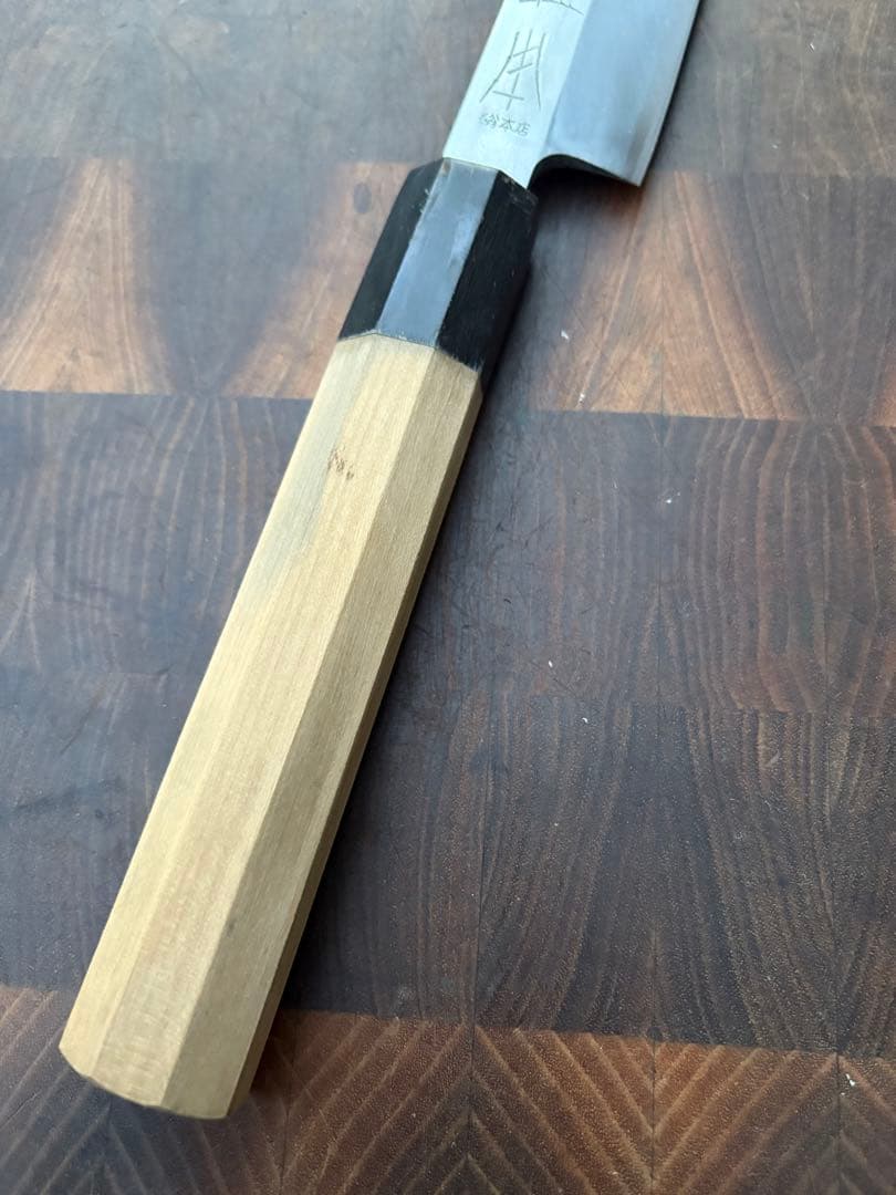 正本総本店　玉白鋼　切付　柳刃　300mm 尺　包丁　和包丁　研ぎ済　八角水牛柄