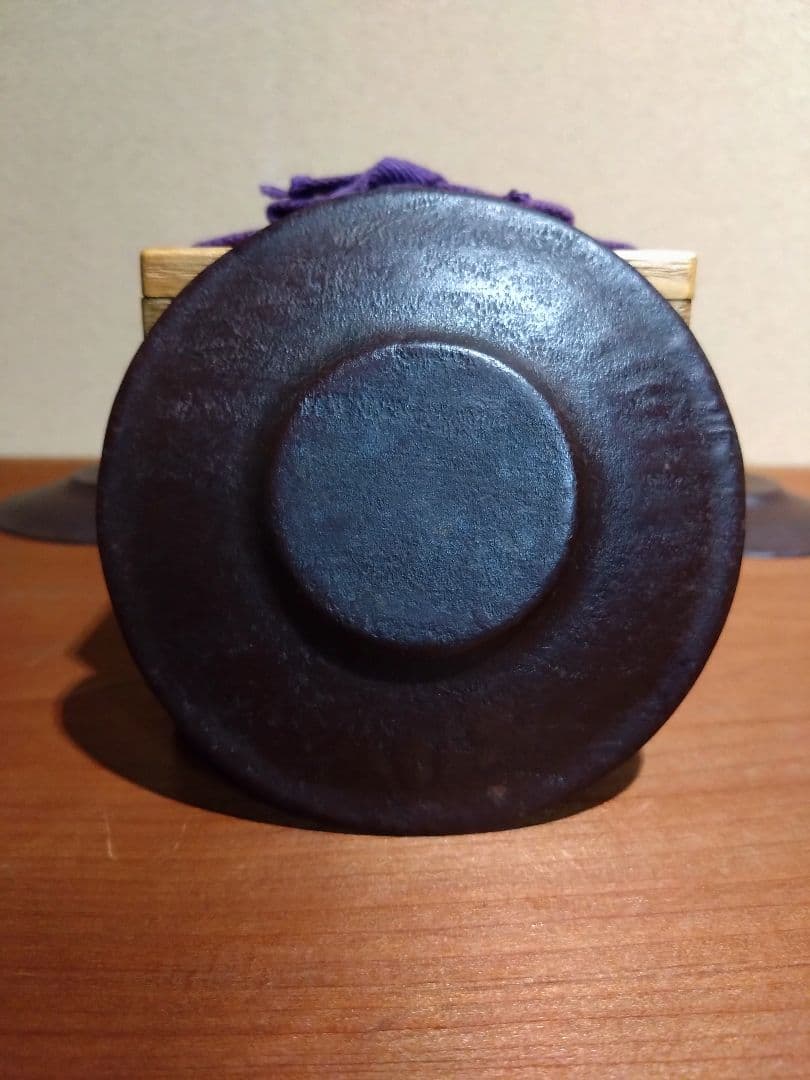 鉄の煎茶道具 鉄製 三つ葉葵 繋ぎ紋 茶托 五客 鉄器 茶道具