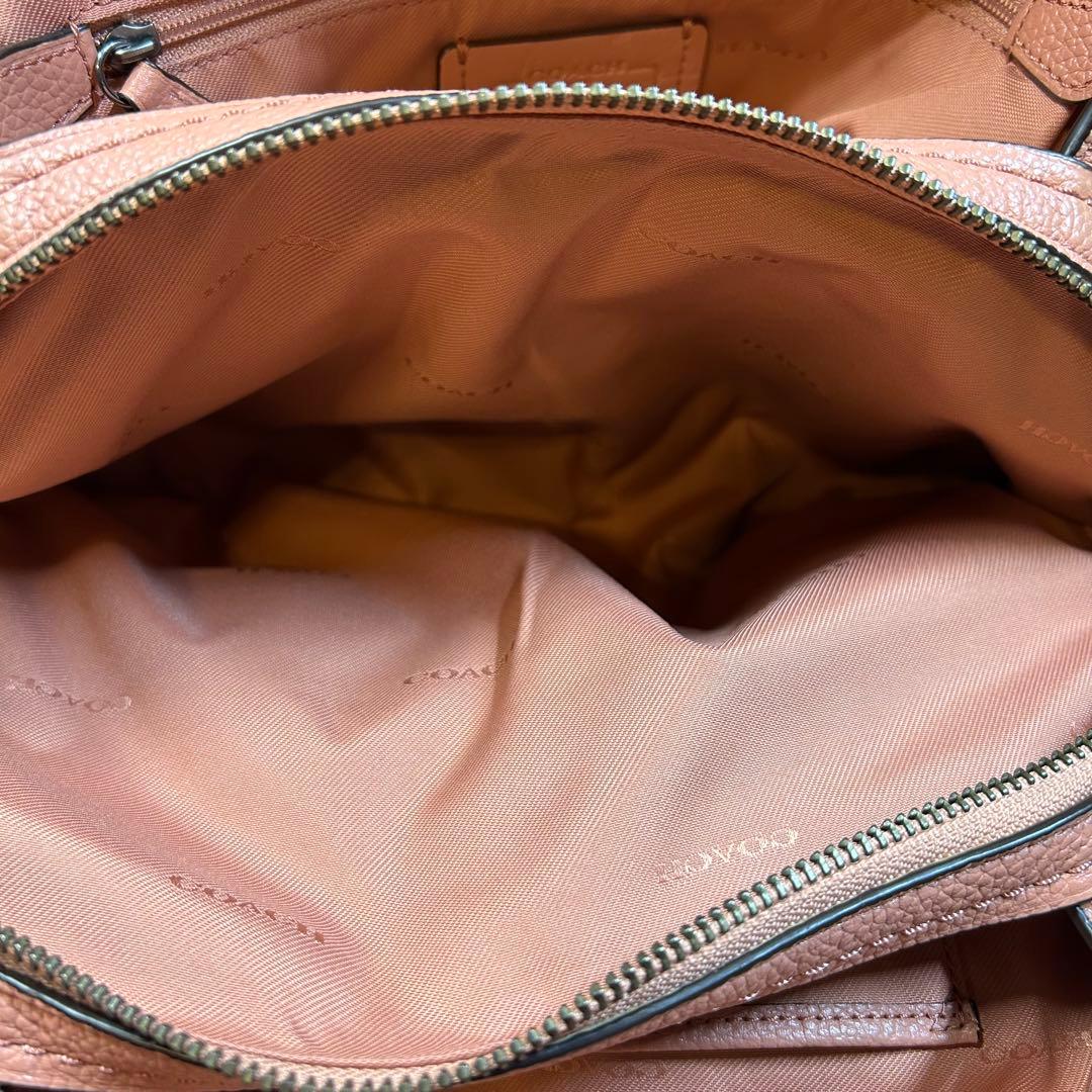 コーチ イーディー ショルダーバッグ トートバッグ ピンク 大容量 レザー