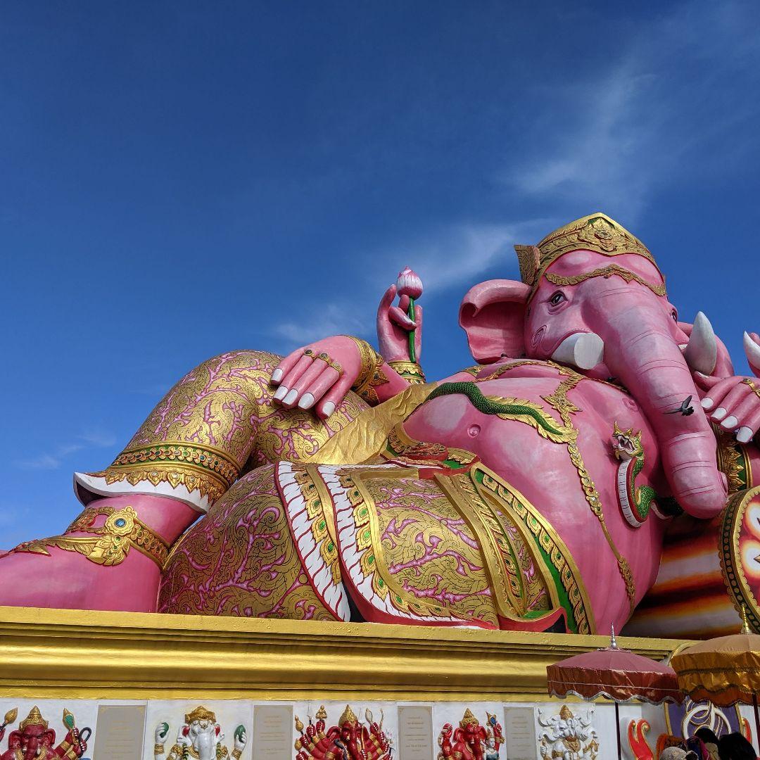 ピンクガネーシャ　置物　ガネーシャ　神様　ヒンドゥー教　海外土産　置物