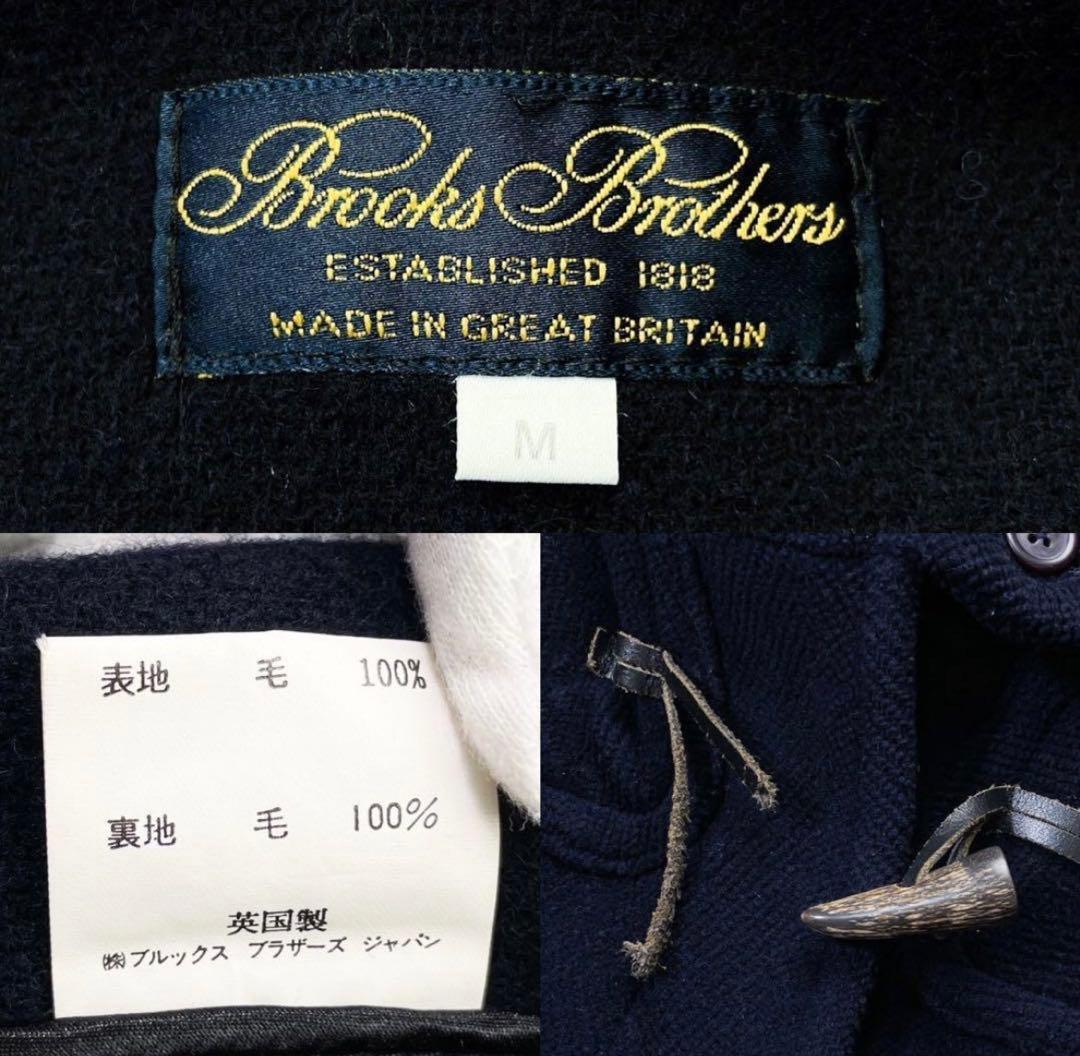 ブルックスブラザーズ ダッフルコートヘリンボーン ムーアブルック社 ネイビー