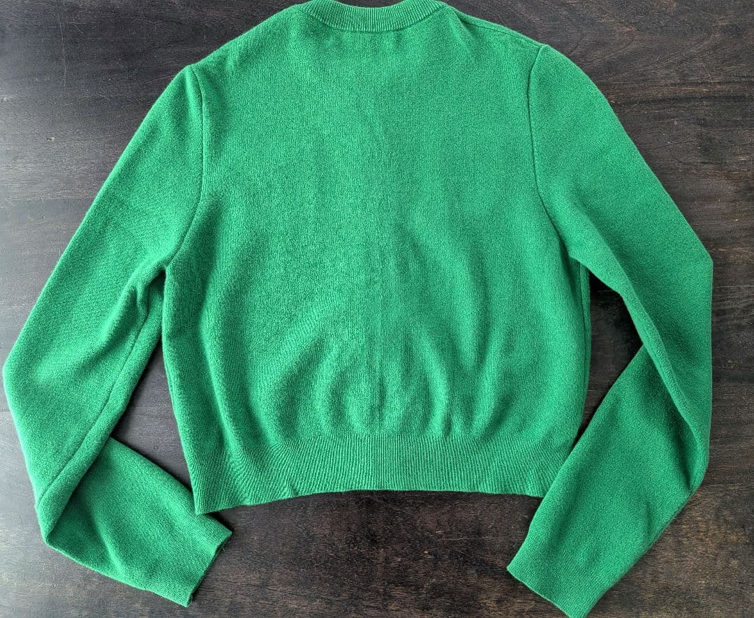 CABaN コットンカシミヤ グリーン カーディガン XS