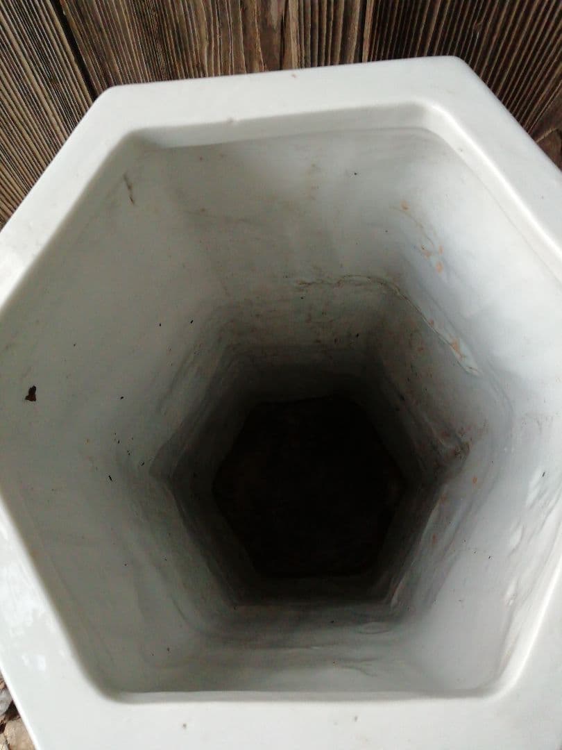 ♪昔の立ち火鉢、傘立て　瀬戸、染付花鳥