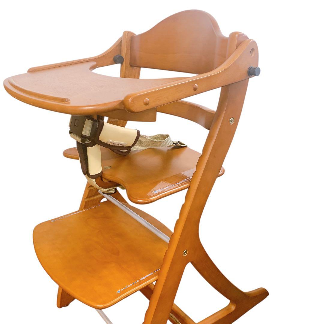 大和屋 すくすくチェア スリム プラス セーフティベルト付き 木製ハイチェア