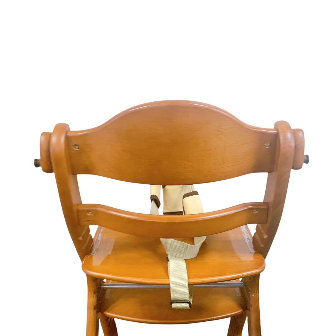 大和屋 すくすくチェア スリム プラス セーフティベルト付き 木製ハイチェア