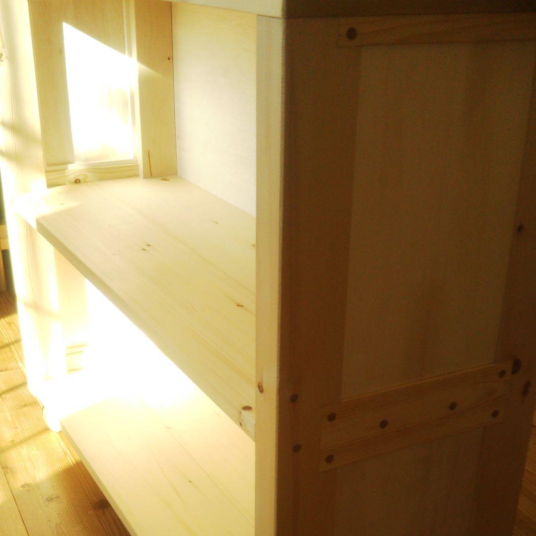 無垢の木 本棚／棚／補助机