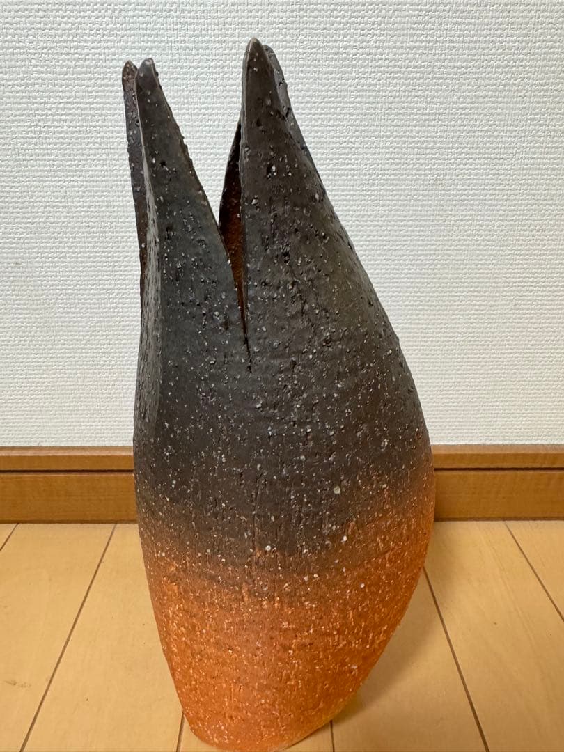 備前焼　花入 窯変 (専用箱ありません)