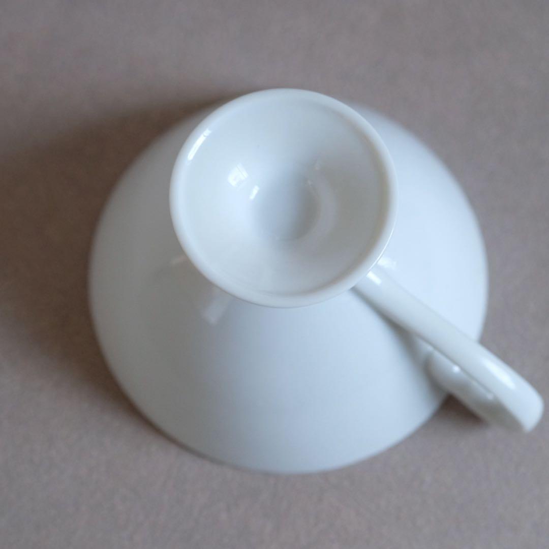 白磁 ティーカップ ペア 大正時代 骨董 アンティーク コーヒーカップ 古道具