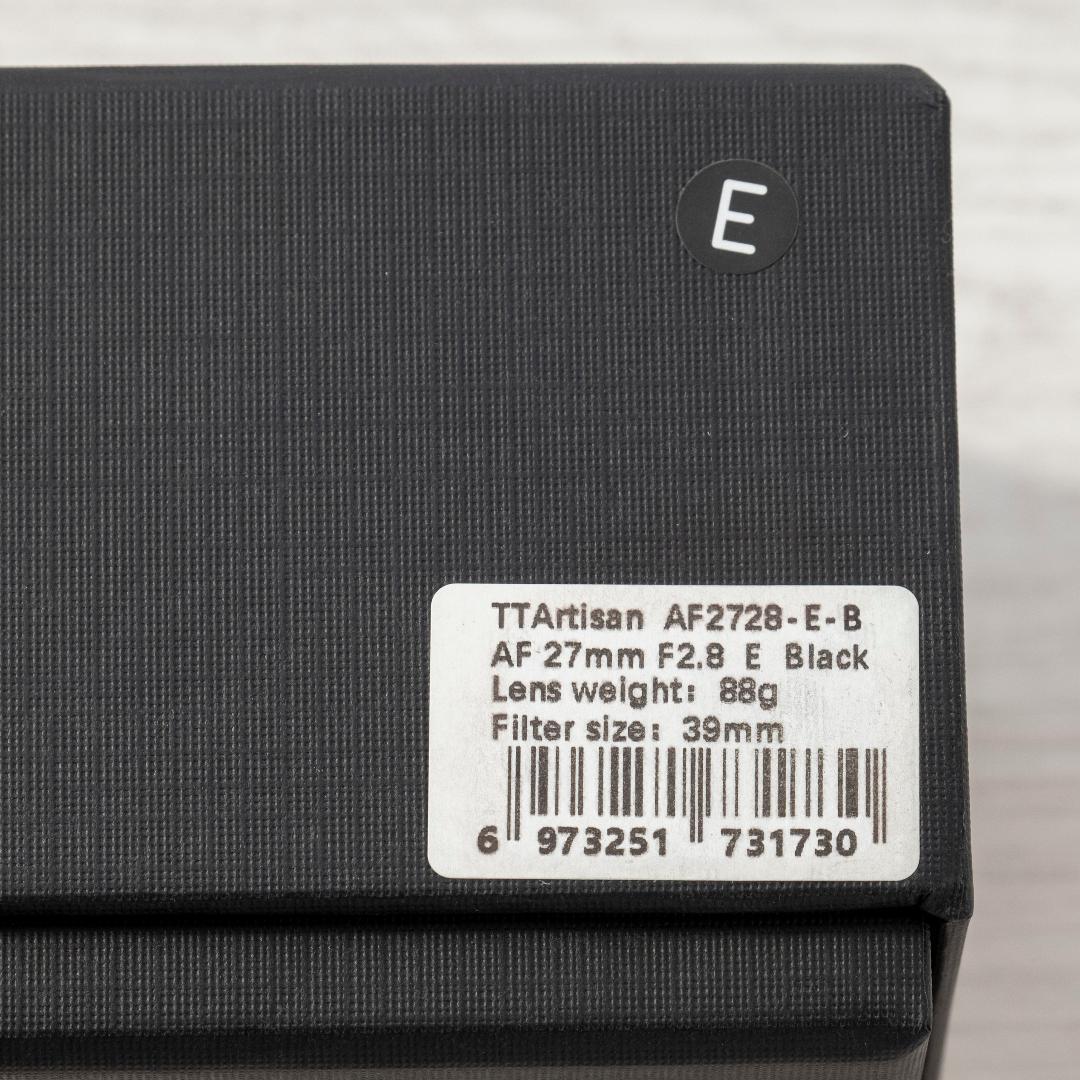 TTArtisan AF 27mm f2.8 Sony E, APS-C（BK)