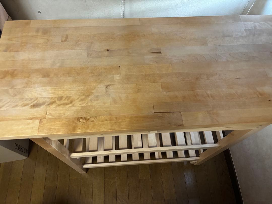 引き取り限定☆美品ナチュラル木製多目的ワゴン