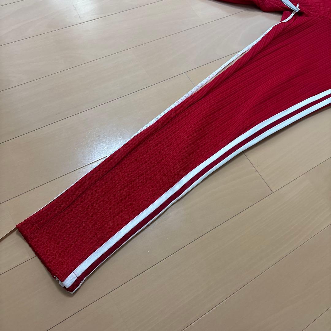 未使用【アディダス × グッチ 】ストライプ　パンツ 赤